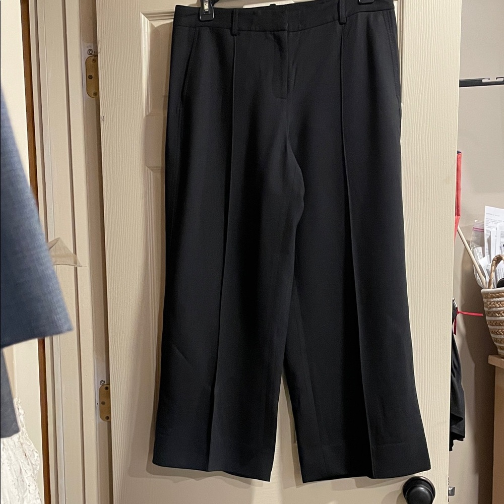 Lafayette 148 New York Black Wide-Leg Trousers